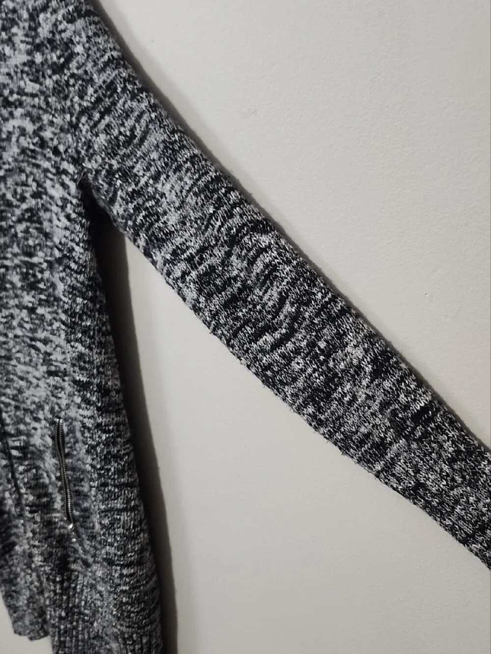 J.Crew Marled Knit Shawl Collar Cardigan Wool Blend Zipper Pockets Cabin Granny